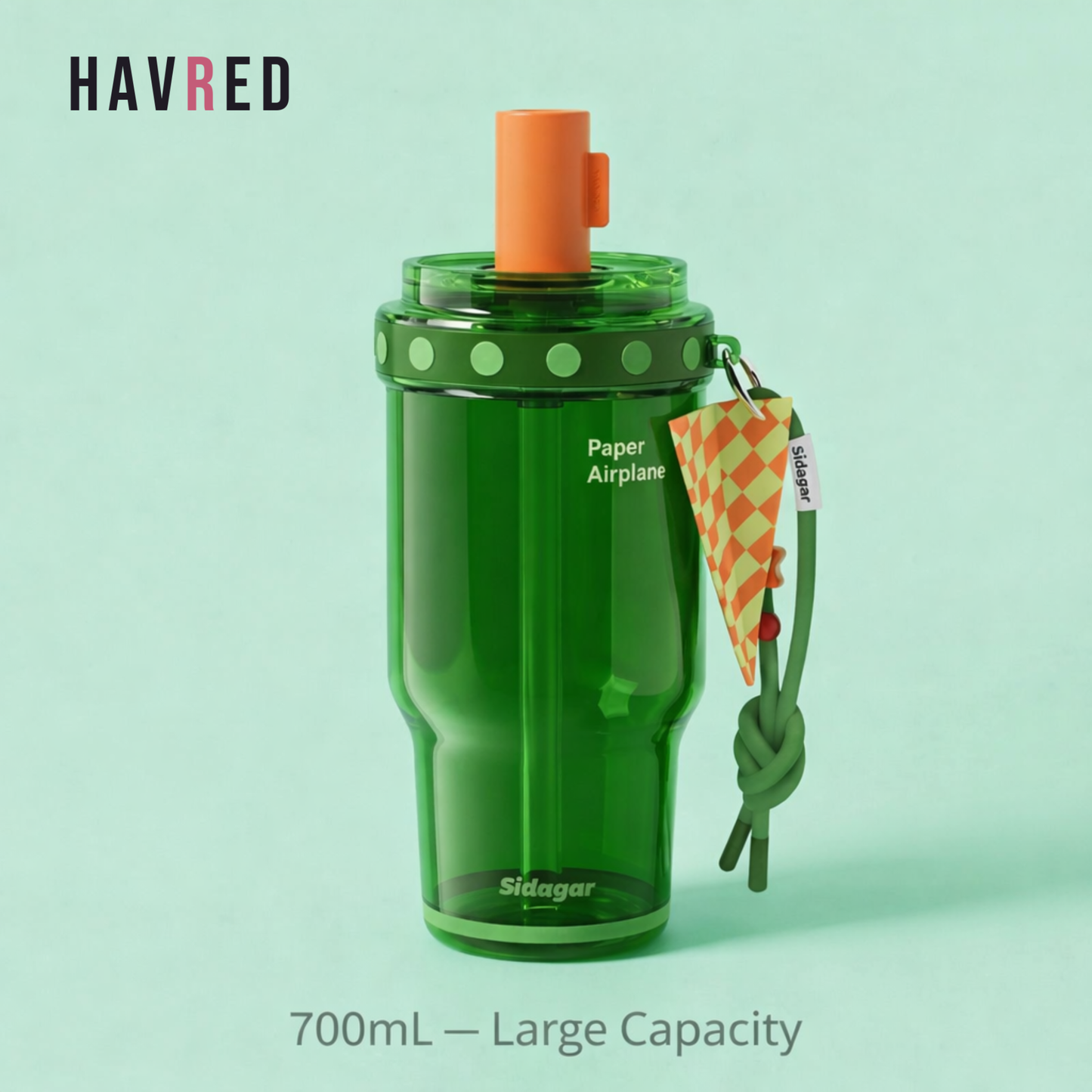 Sidagar Paper Airplane Tumbler 700ml — Large Capacity
