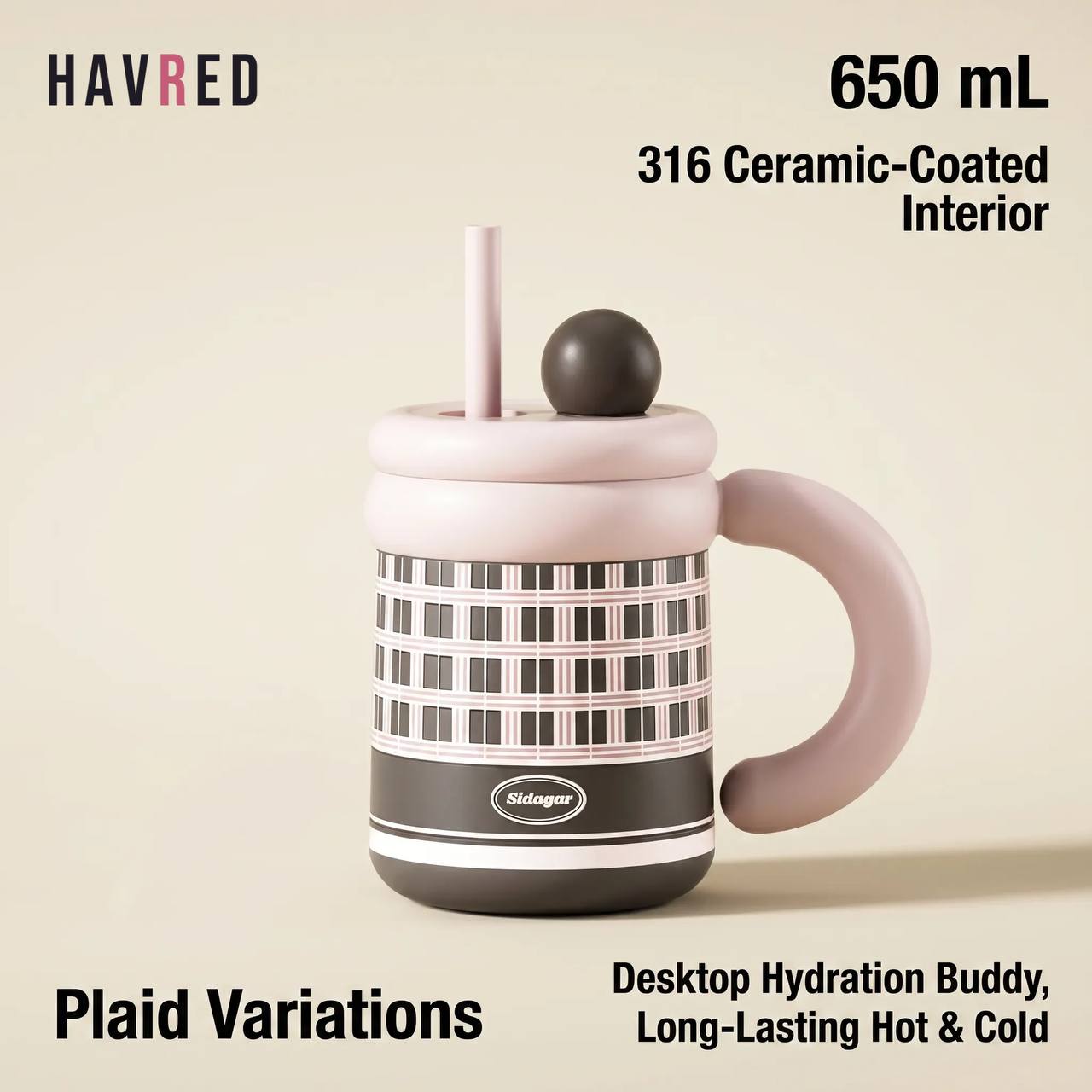 Plaid Mood Collection — Retro Checkered Tumblers & Mugs